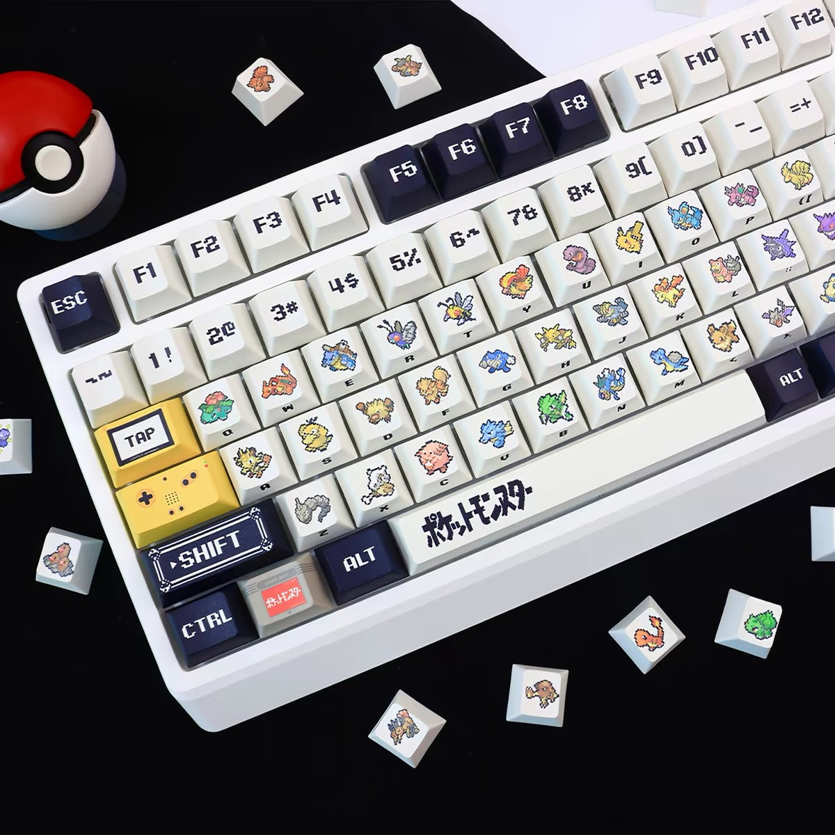 Retro Pixel Pokemon Keycaps