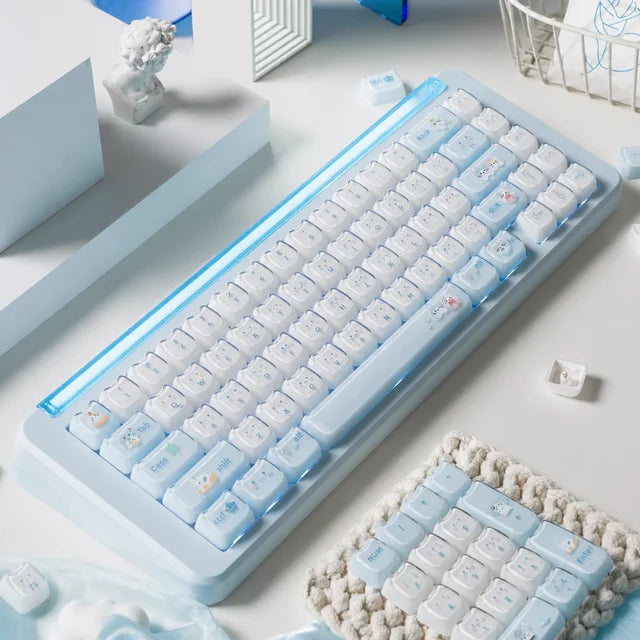 MAO Snow Blue Kitty Keycaps