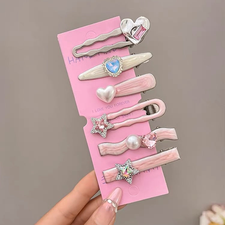 Dreamy Shimmer Gem Hair Clips