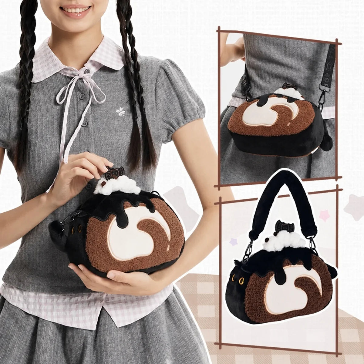 Kitten Swiss Roll Bag