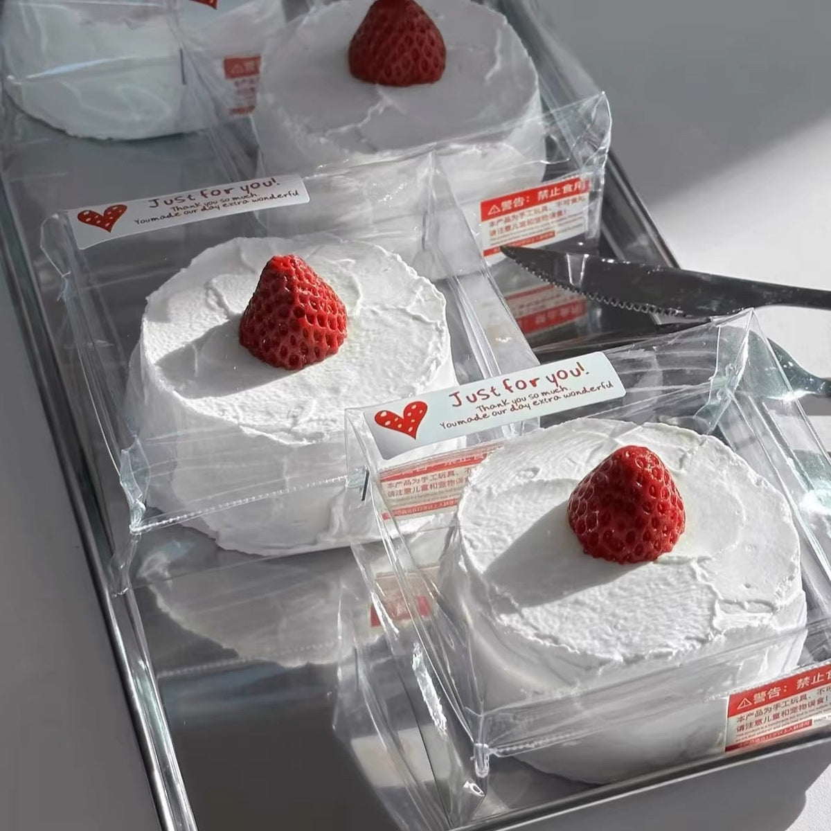 Strawberry Fresh Cream Cake • Taba Bag Squishy