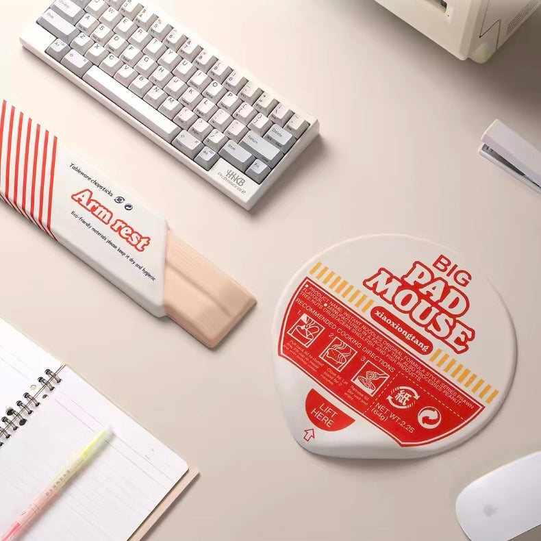 PAD MOUSE Cup Noodle Desk Rest & Mousepad Set
