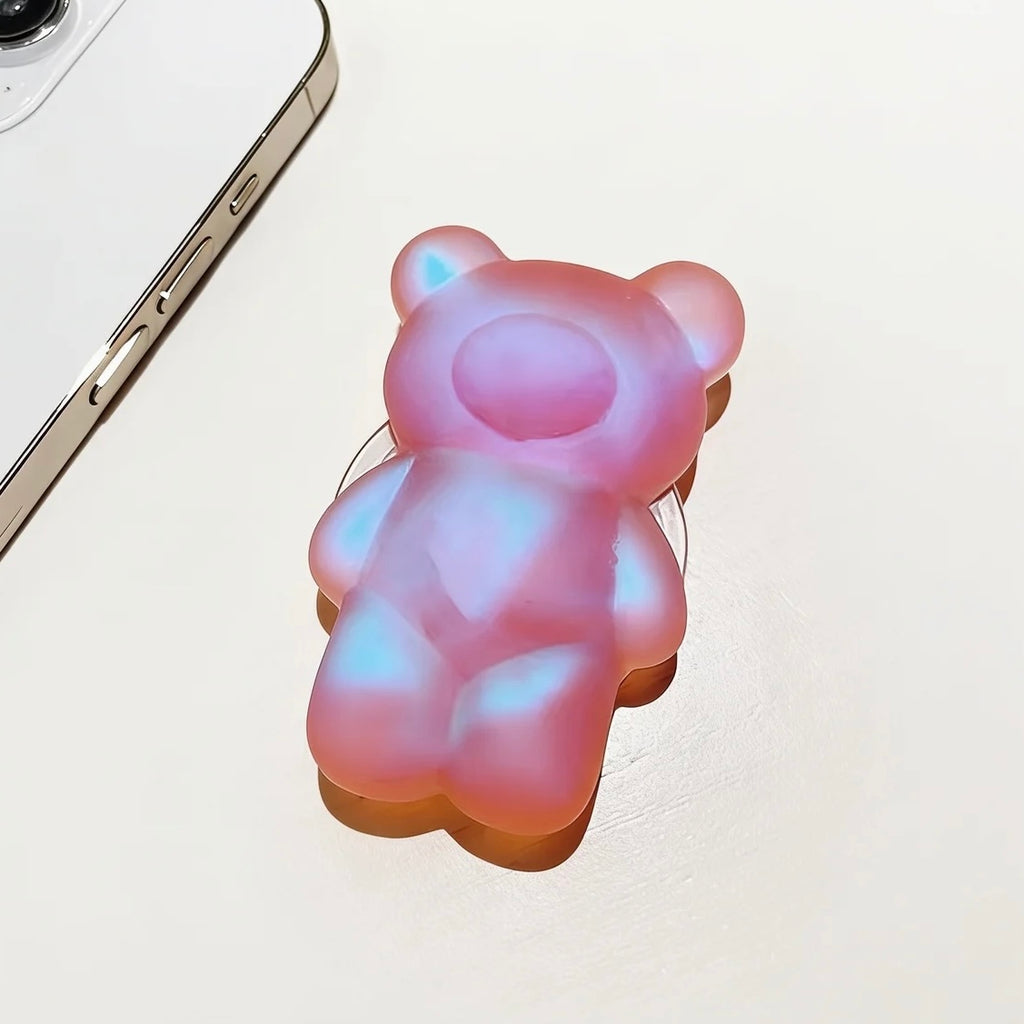 Iridescent Gummy Bear Phone Grip
