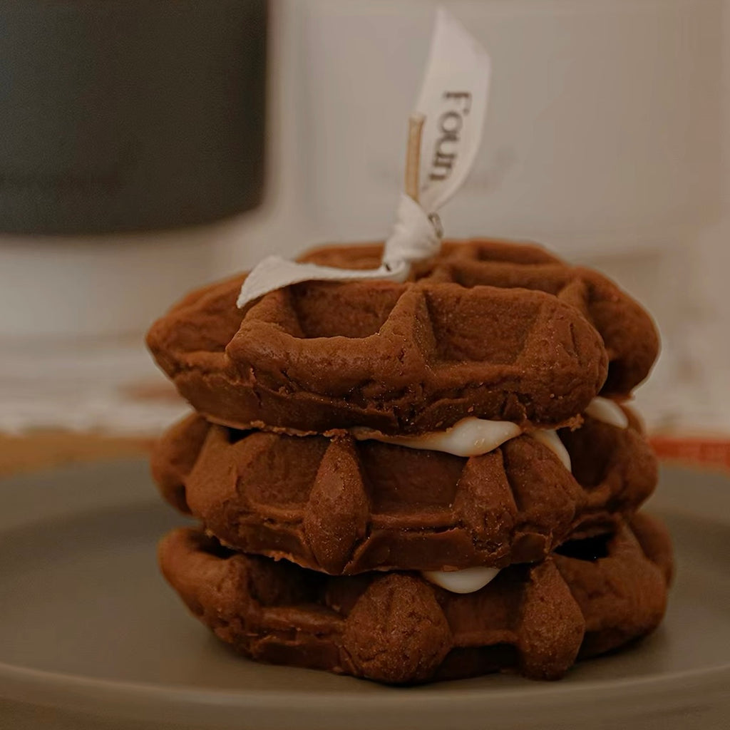 Waffle Cake Dessert Candle