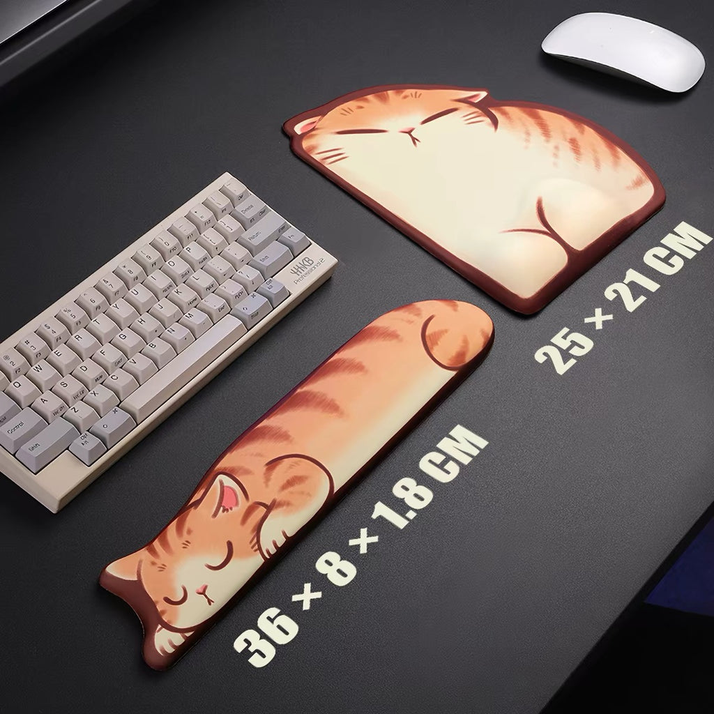 Sleepy Cat Wrist Rest Set