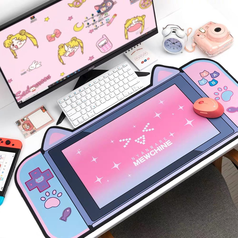 Nyan Cat Console Desk Mat & Rest Set