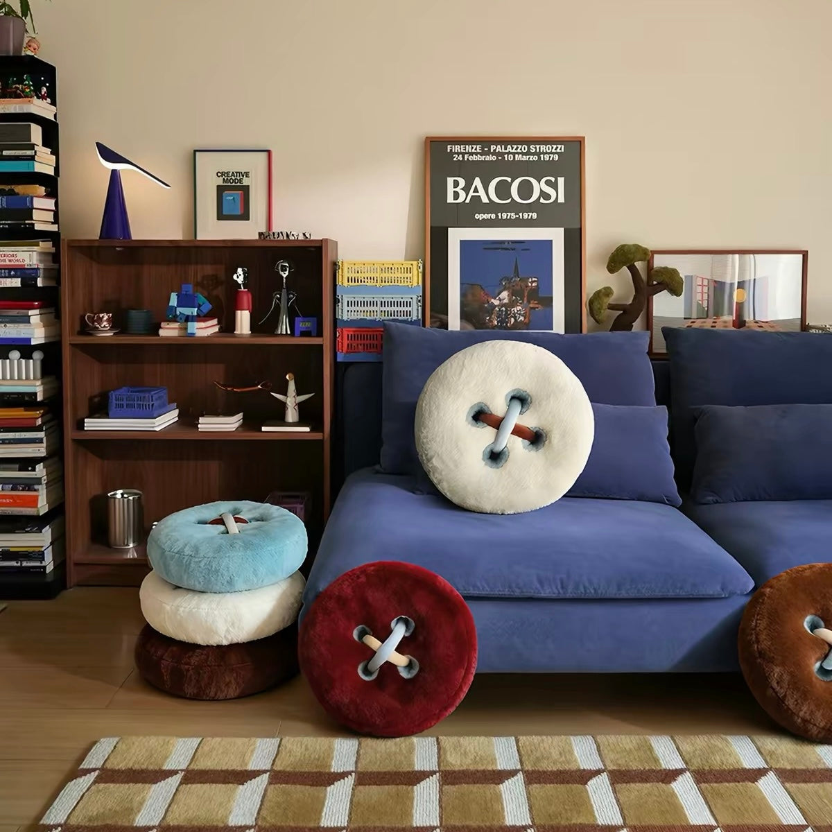 Round Tufted Button Cushion