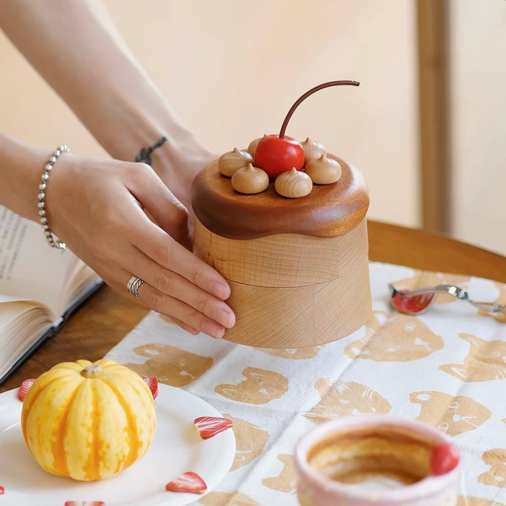 Cherry Cake Wooden Jewelry Box