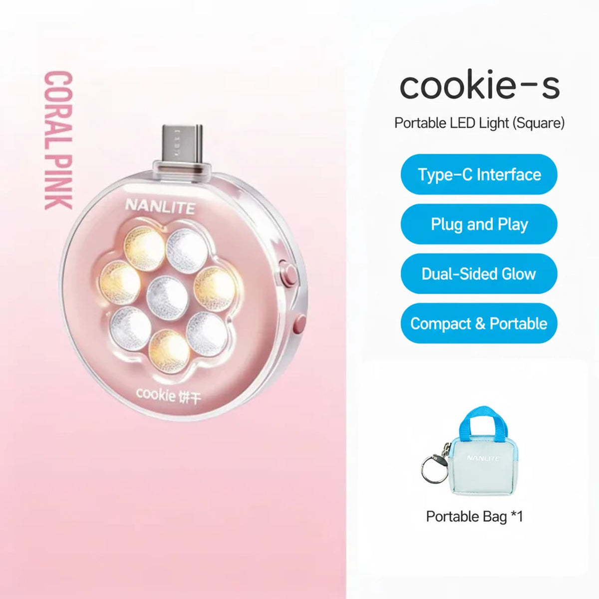 NanLite Cookie Dual-Sided Mini LED Light