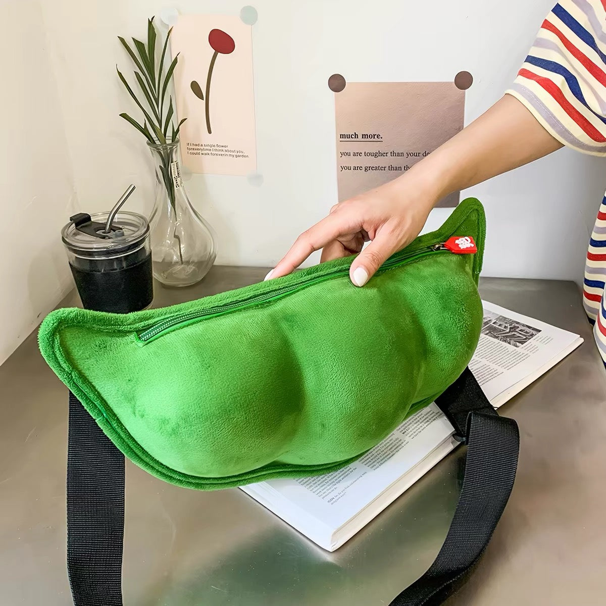 Pea Pod Plush Bag