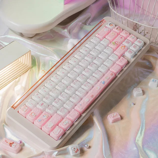 MAO Strawberry Milk Kitty Keycaps