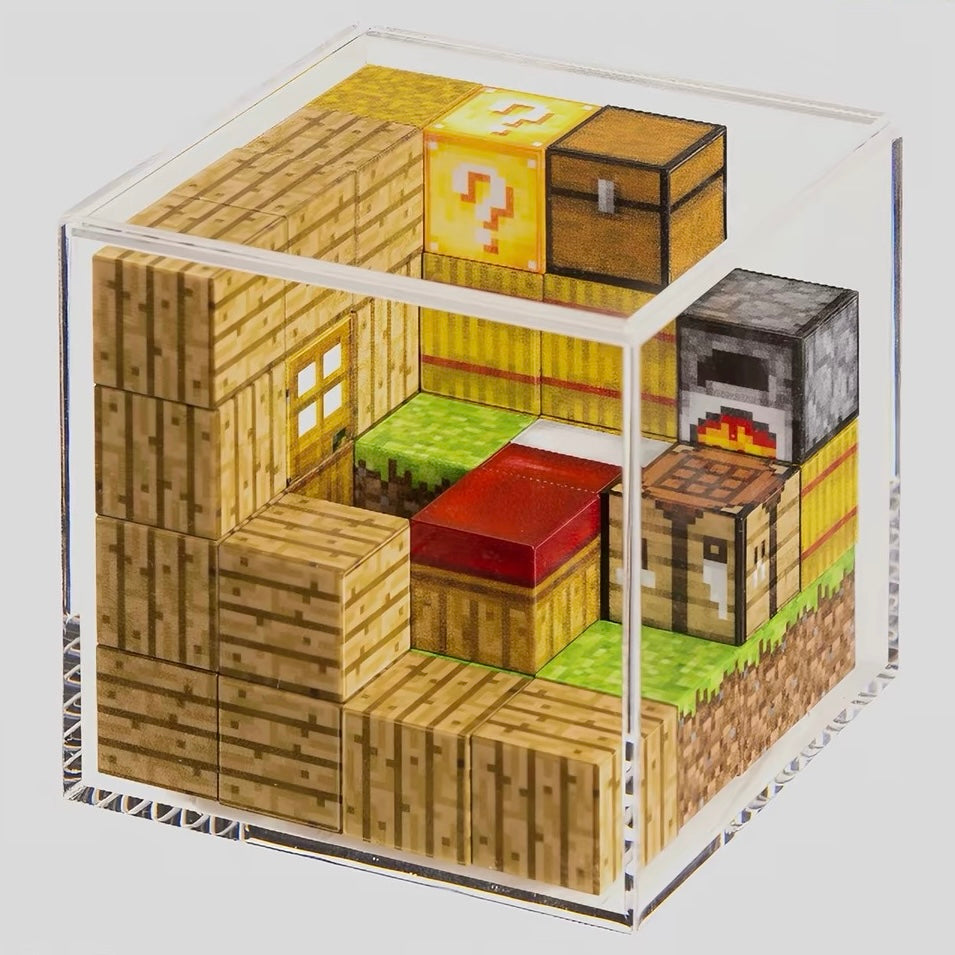 Minecraft Magnet Blocks DIY Diorama Kit