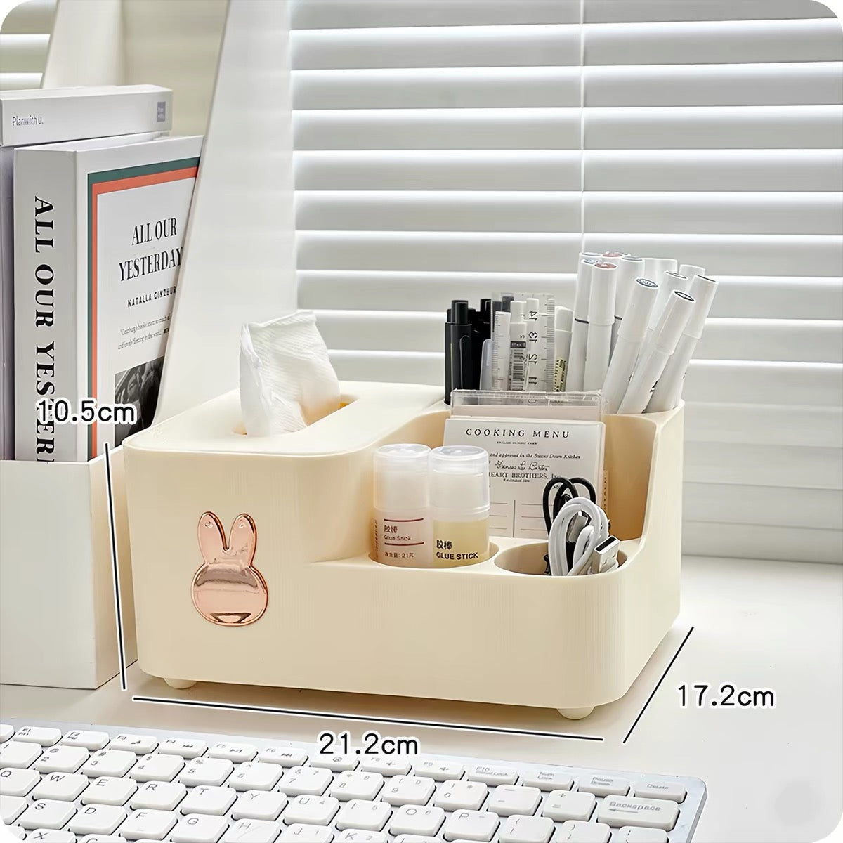 Bunny Motif 3-in-1 Desk Tidy