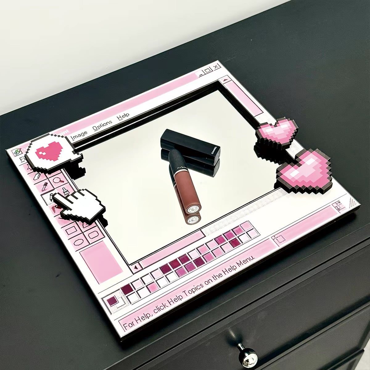Pink Retro Windows Paint Mirror