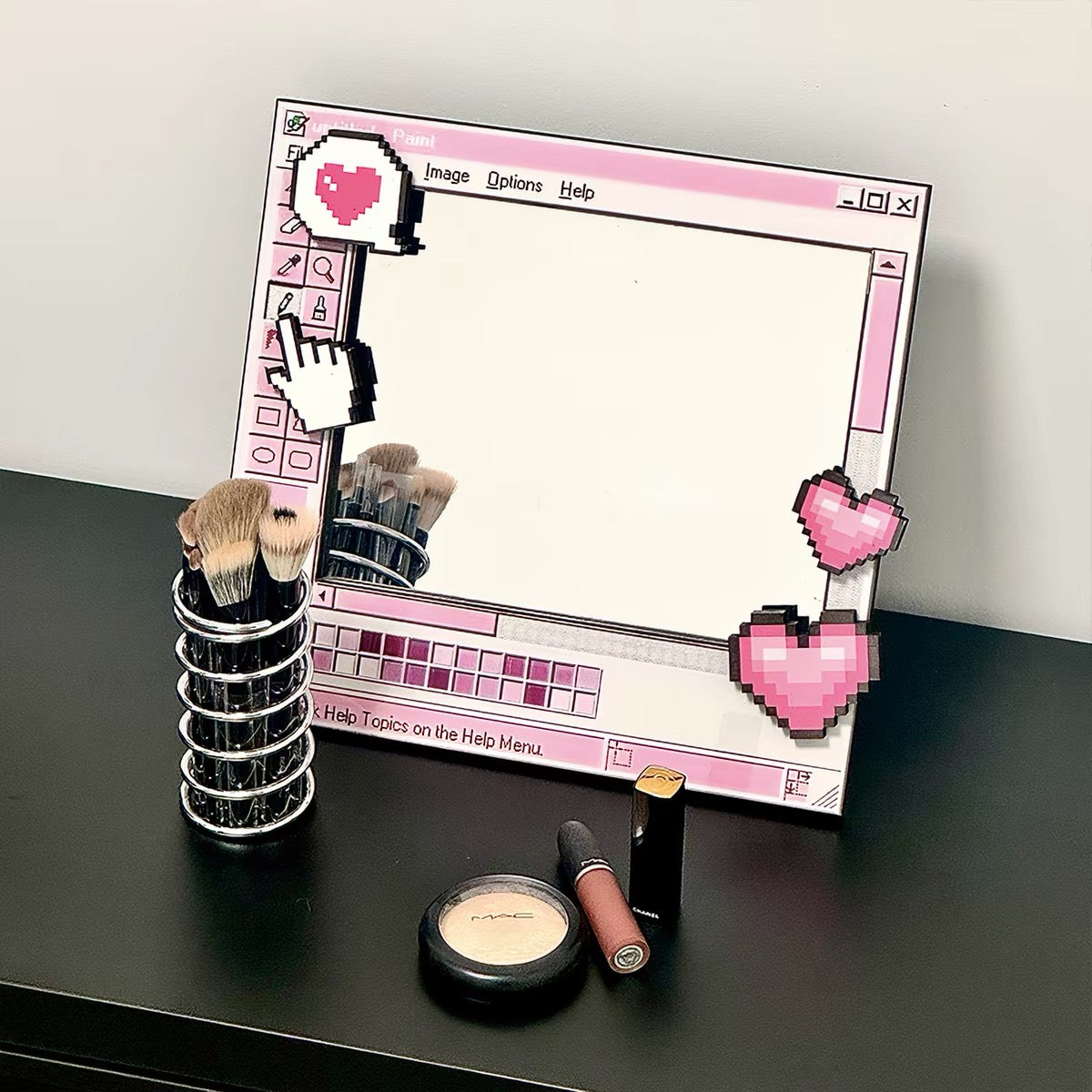 Pink Retro Windows Paint Mirror