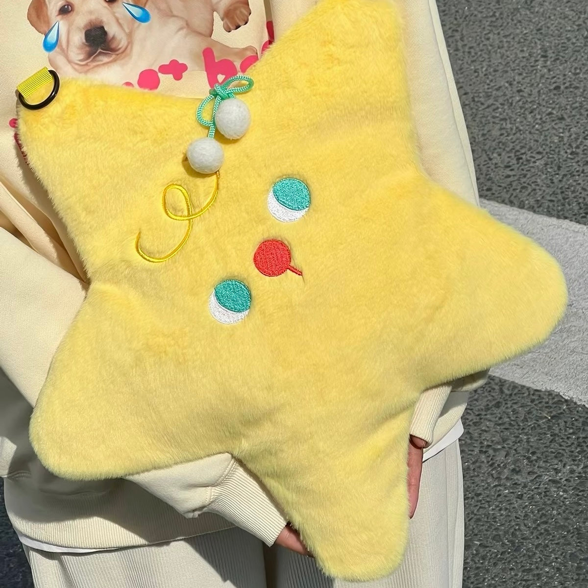 Star Plush Crossbody Bag