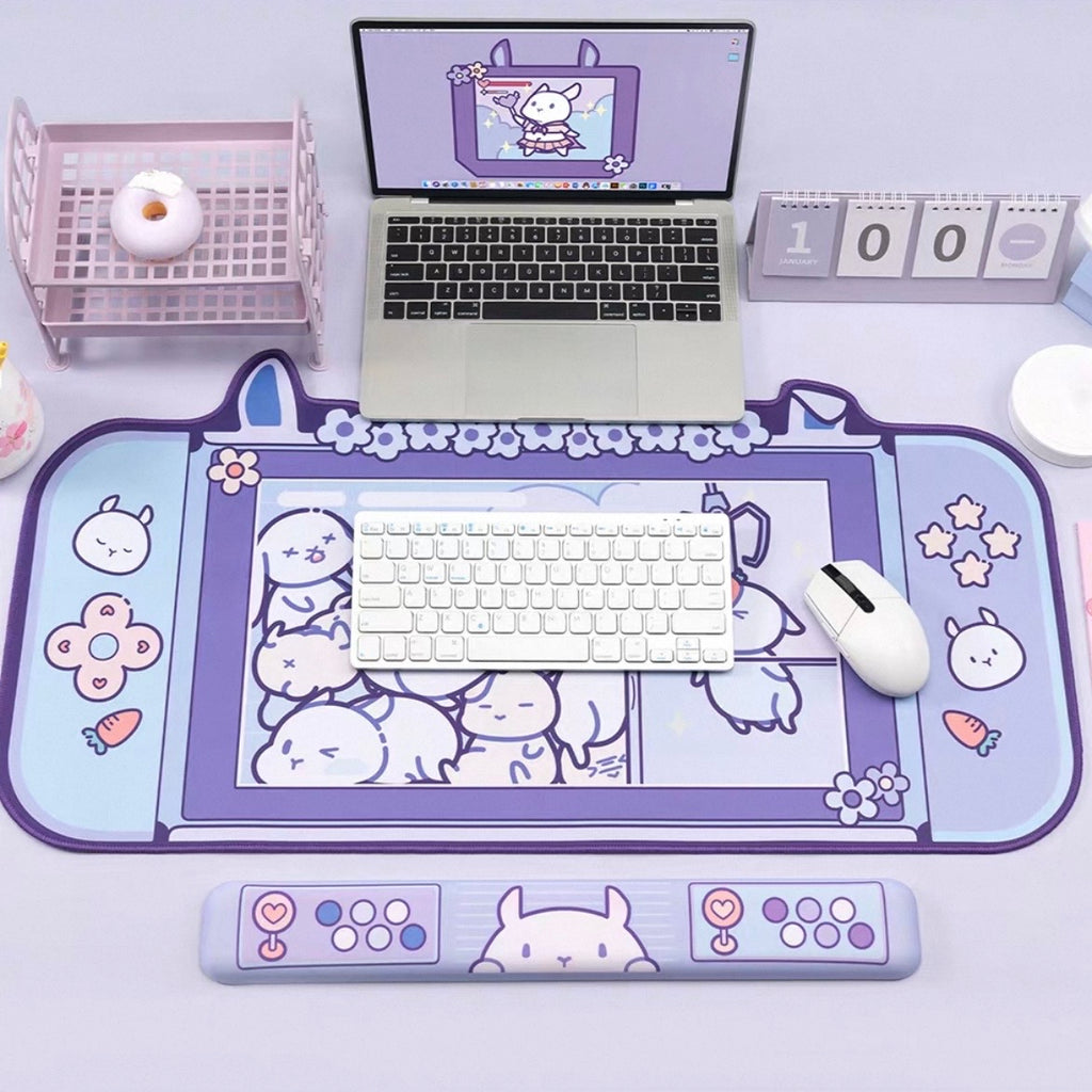 Bunny Console Desk Mat & Rest Set