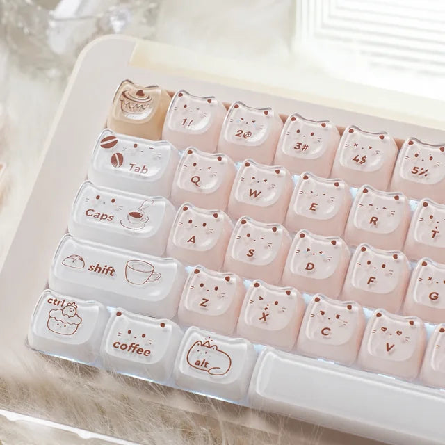 MAO Milk Latte Kitty Keycaps