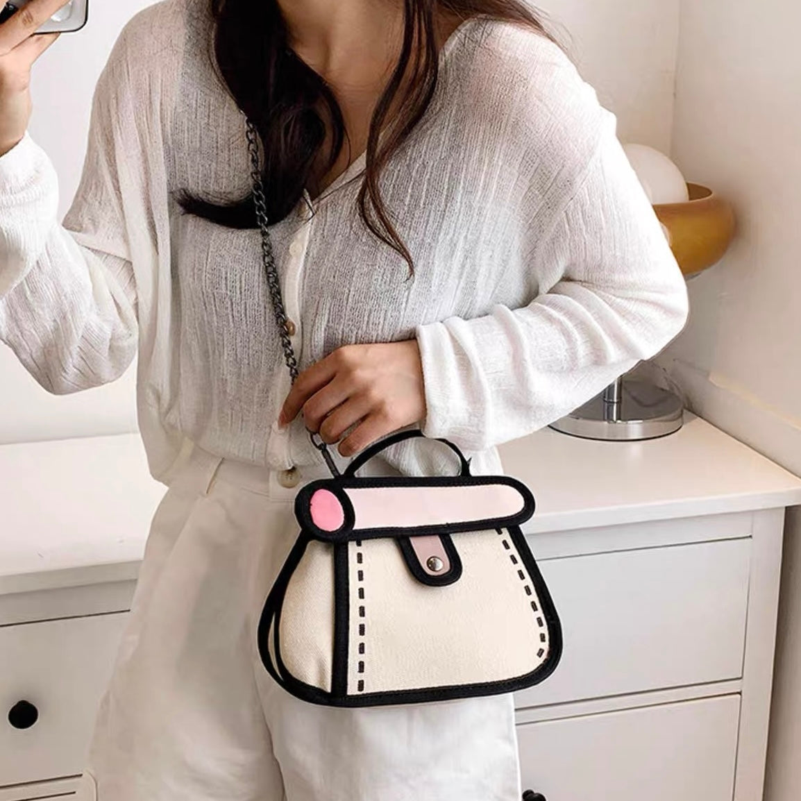 Comic Canvas Handbag