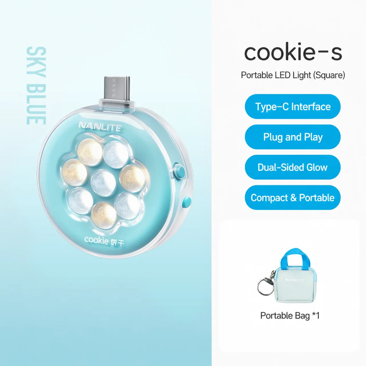 NanLite Cookie Dual-Sided Mini LED Light