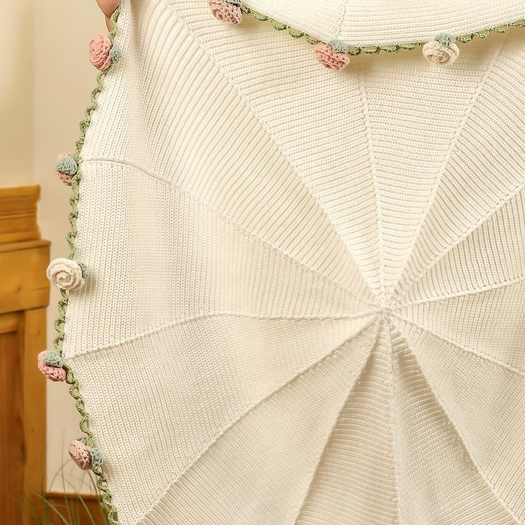 Premium Crochet Flower Bouquet Blanket Throw