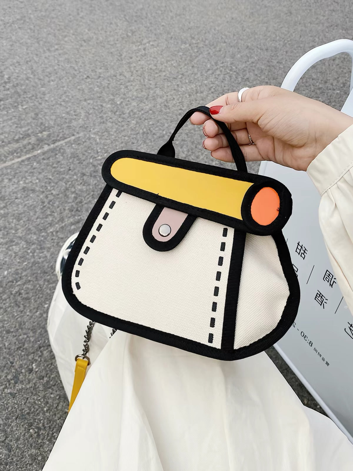 Comic Canvas Handbag