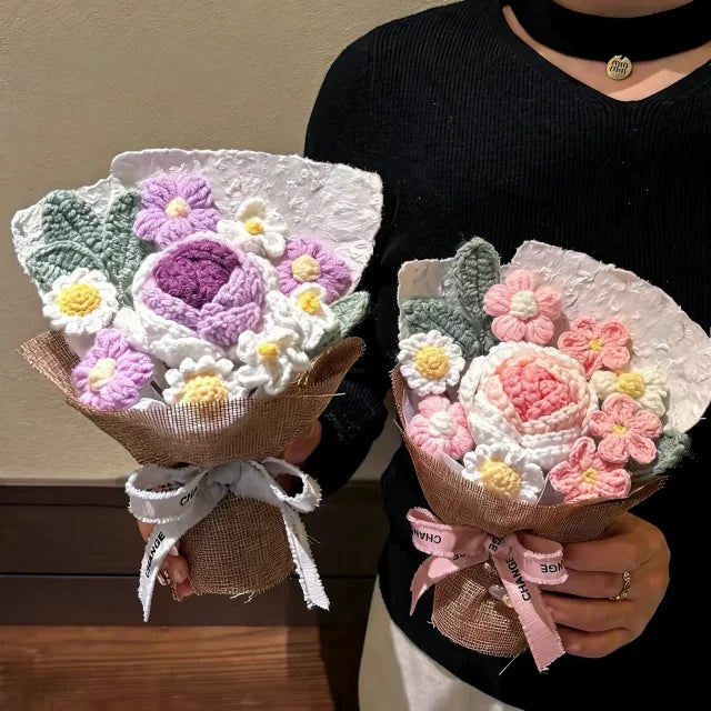 Knitted Flower Plush Bouquet