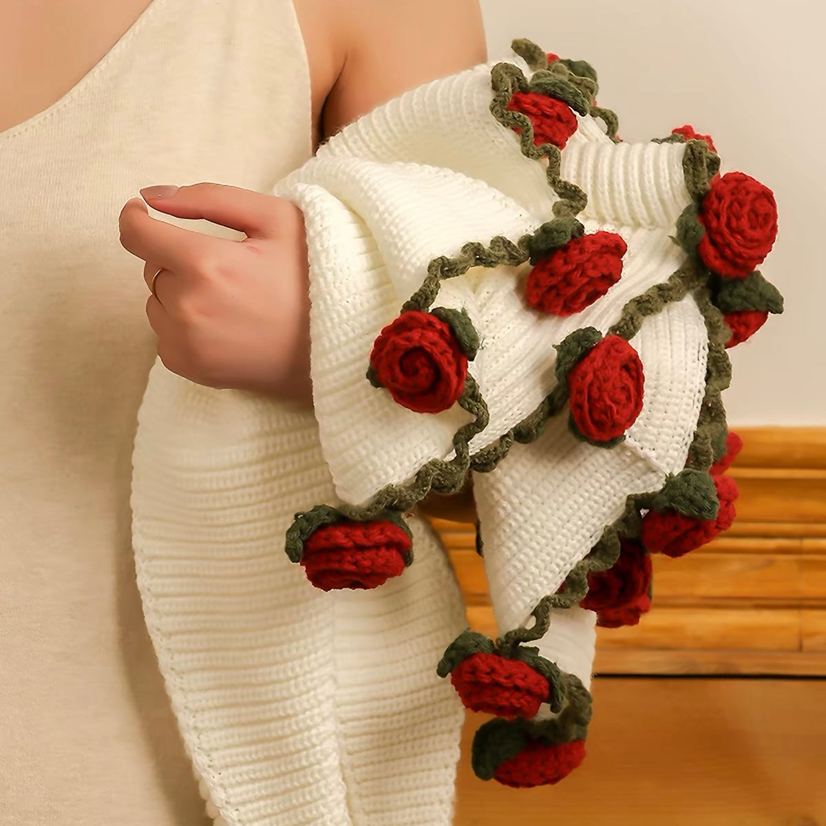 Premium Crochet Flower Bouquet Blanket Throw