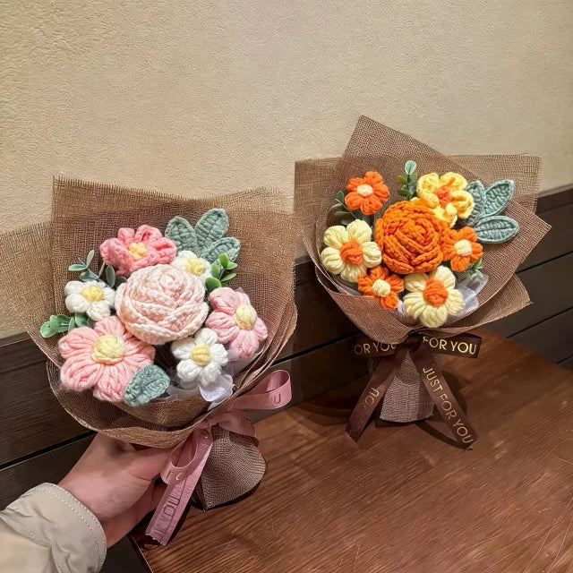 Knitted Flower Plush Bouquet