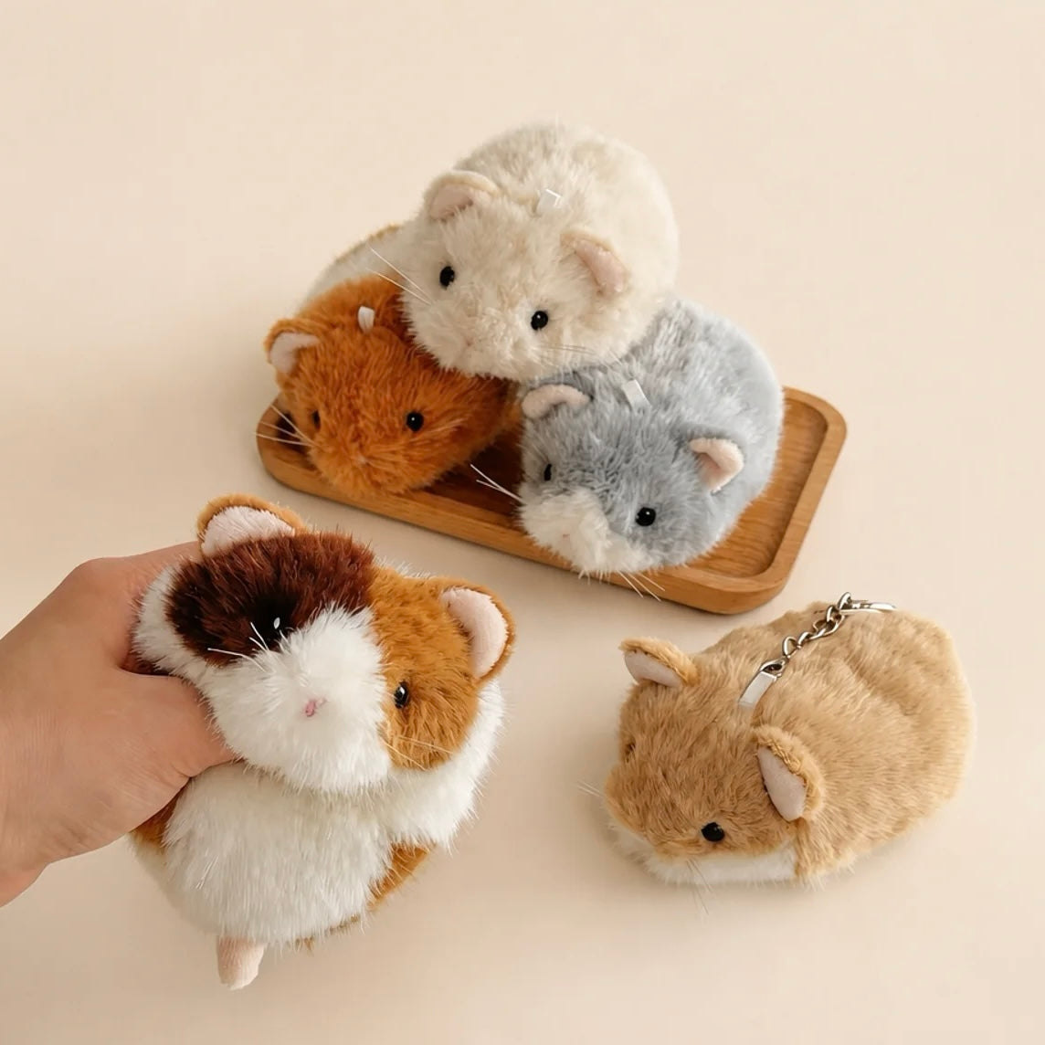 Hamster Plush Keychain