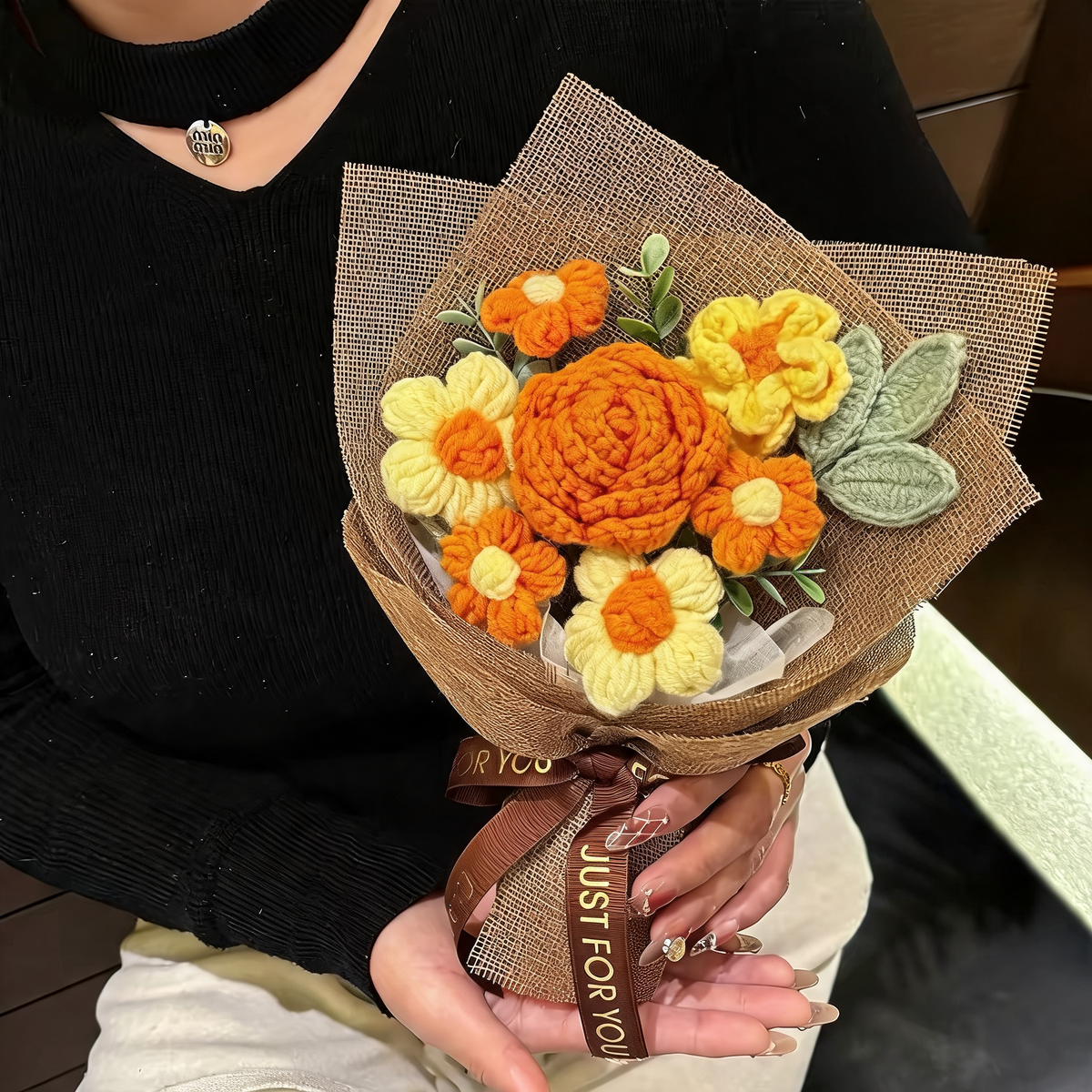 Knitted Flower Plush Bouquet