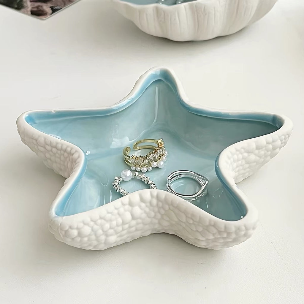 Sea Shell Ceramic Decorative Trinket Trays
