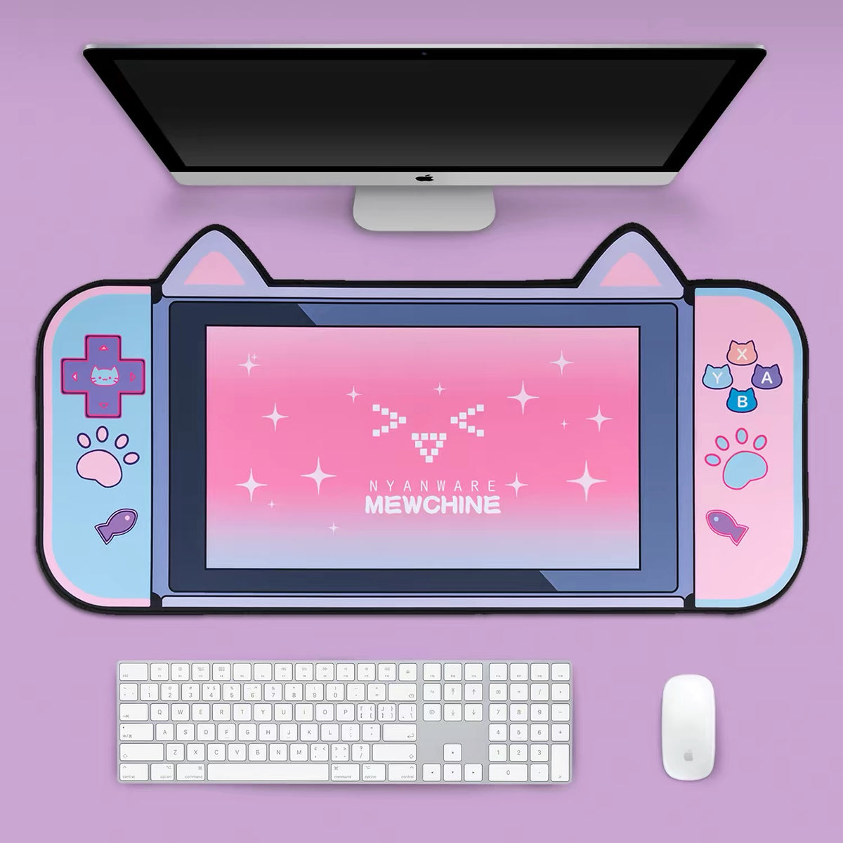 Nyan Cat Console Desk Mat & Rest Set
