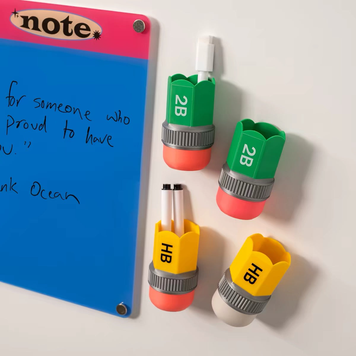 Memo Board & Pen Holder Set Fridge Magnet