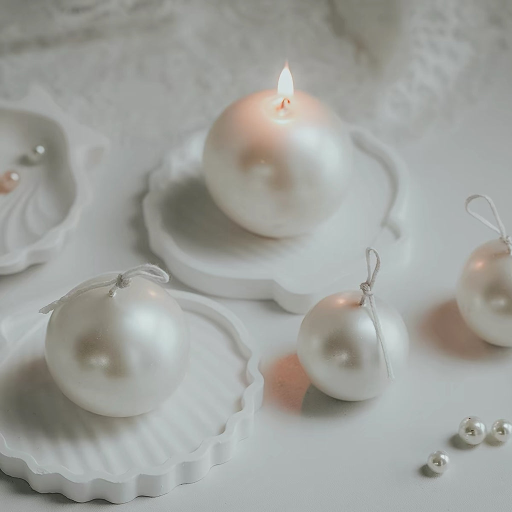Iridescent Pearl Candle