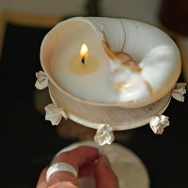 Jasmine & Rose Seashell Candle