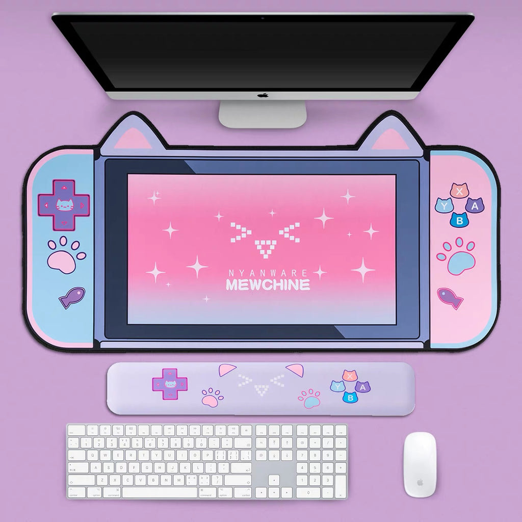 Nyan Cat Console Desk Mat & Rest Set