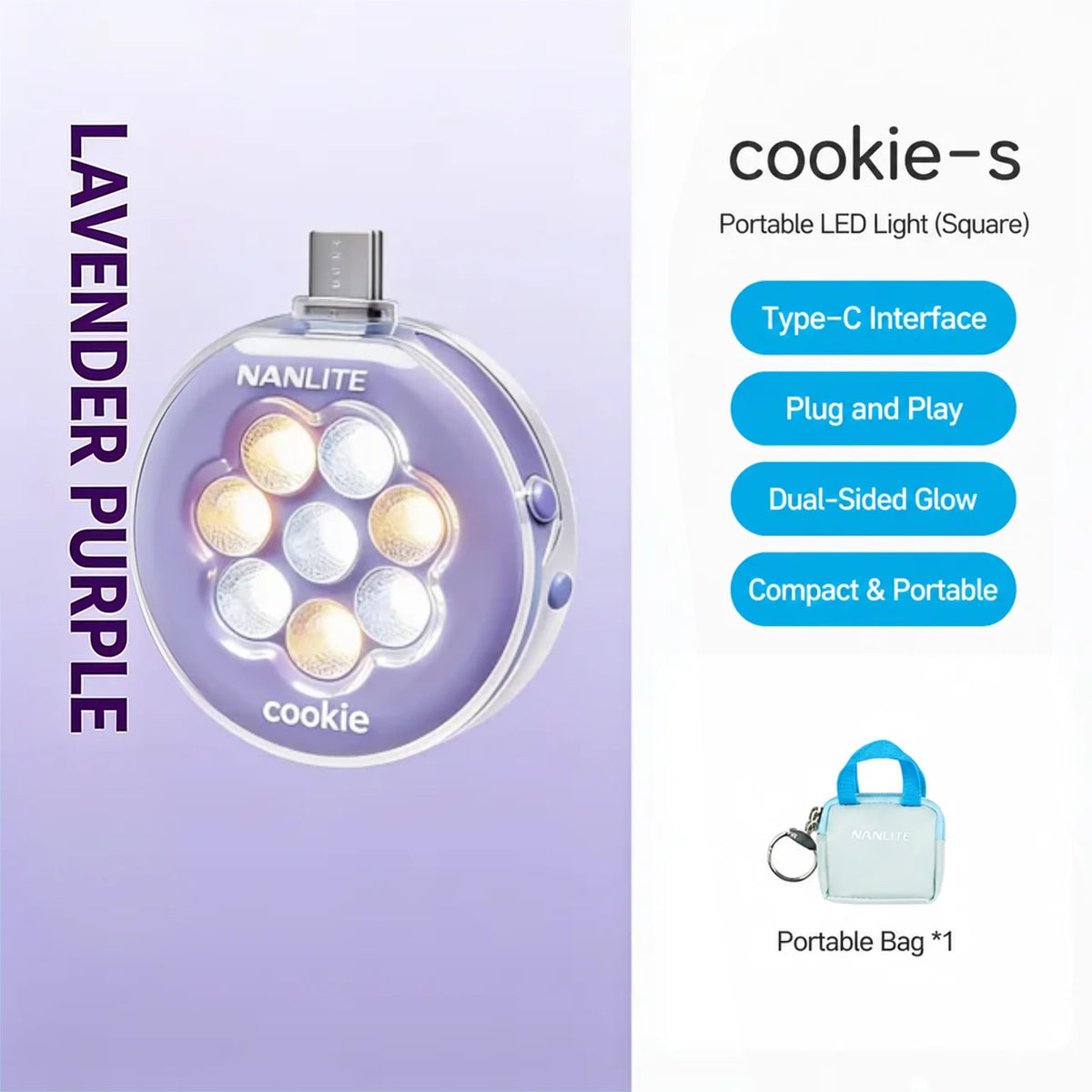 NanLite Cookie Dual-Sided Mini LED Light