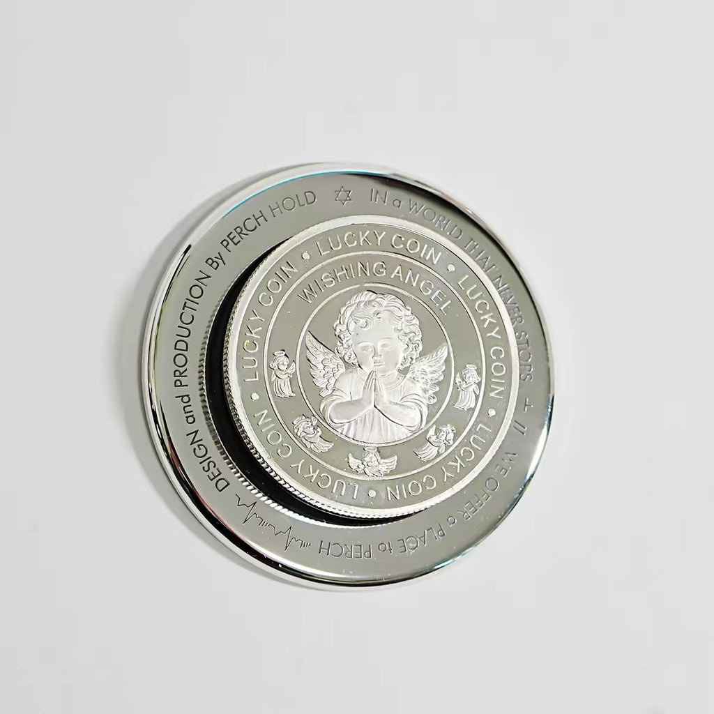 PERCH HOLD Cherub Angel Lucky Coin Magnetic Phone Grip