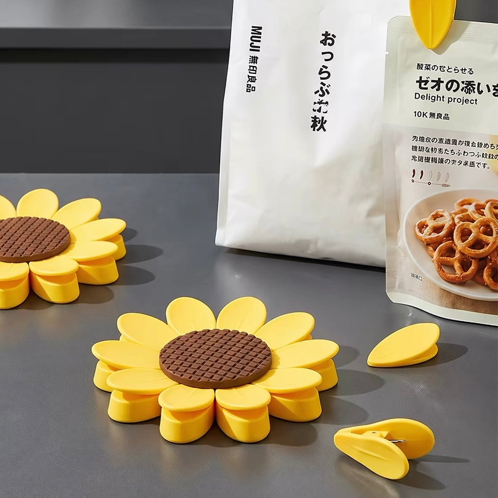 Sunflower Sealing Clips Fridge Magnet