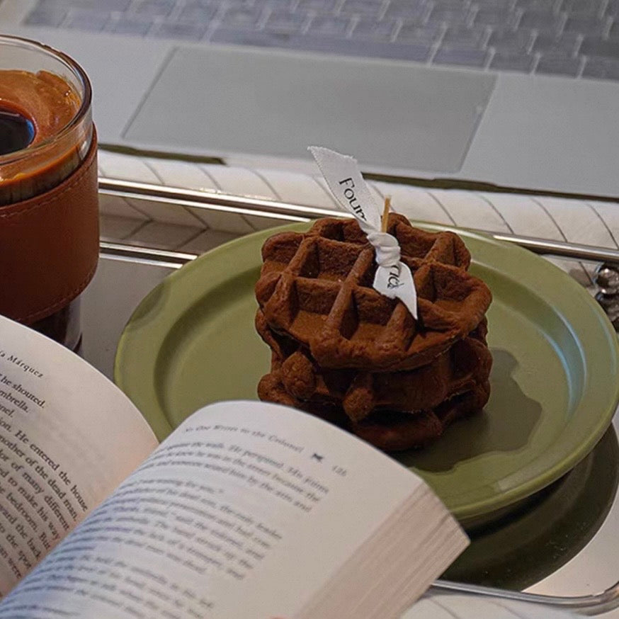 Waffle Cake Dessert Candle
