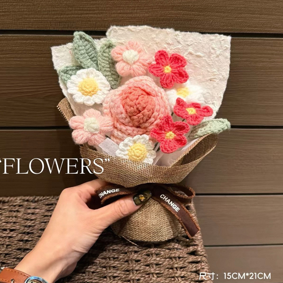 Knitted Flower Plush Bouquet