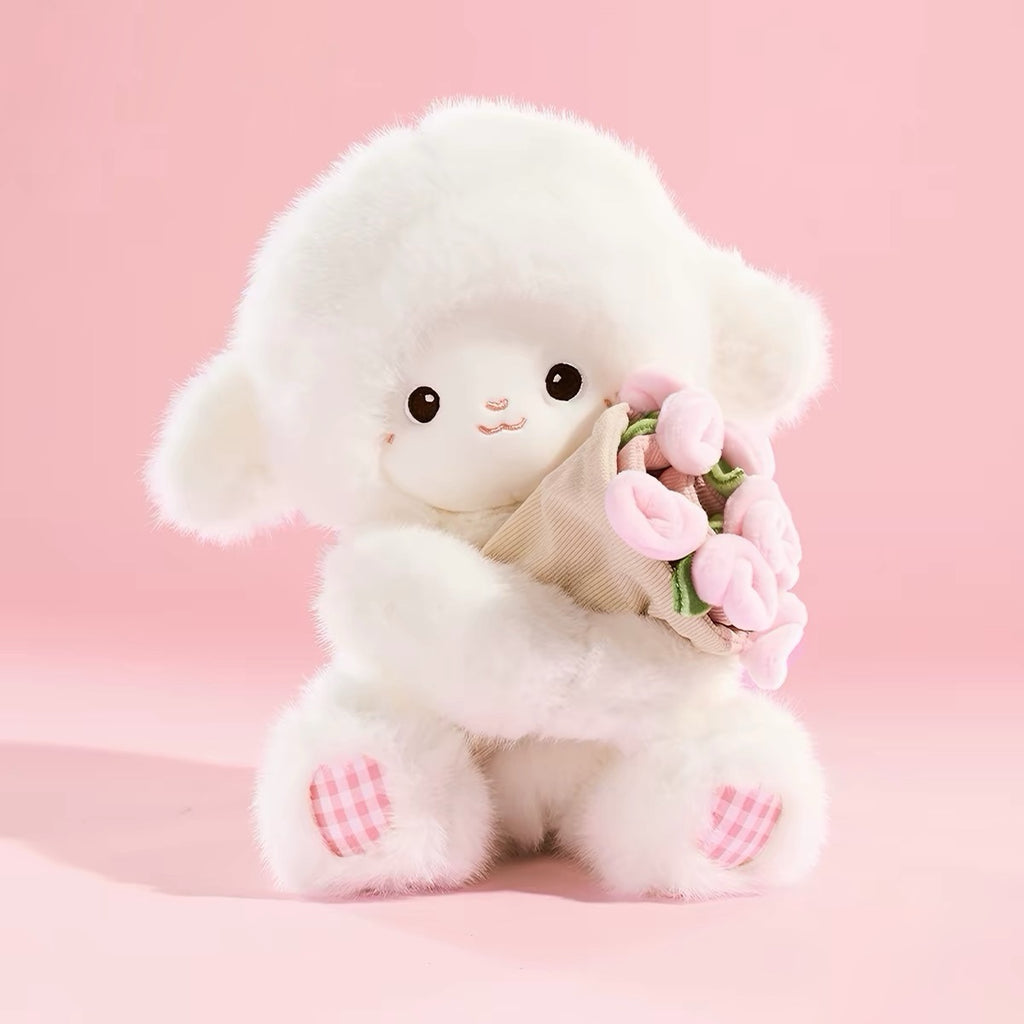 Lenle Little Lamb Flower Bouquet Plush Doll