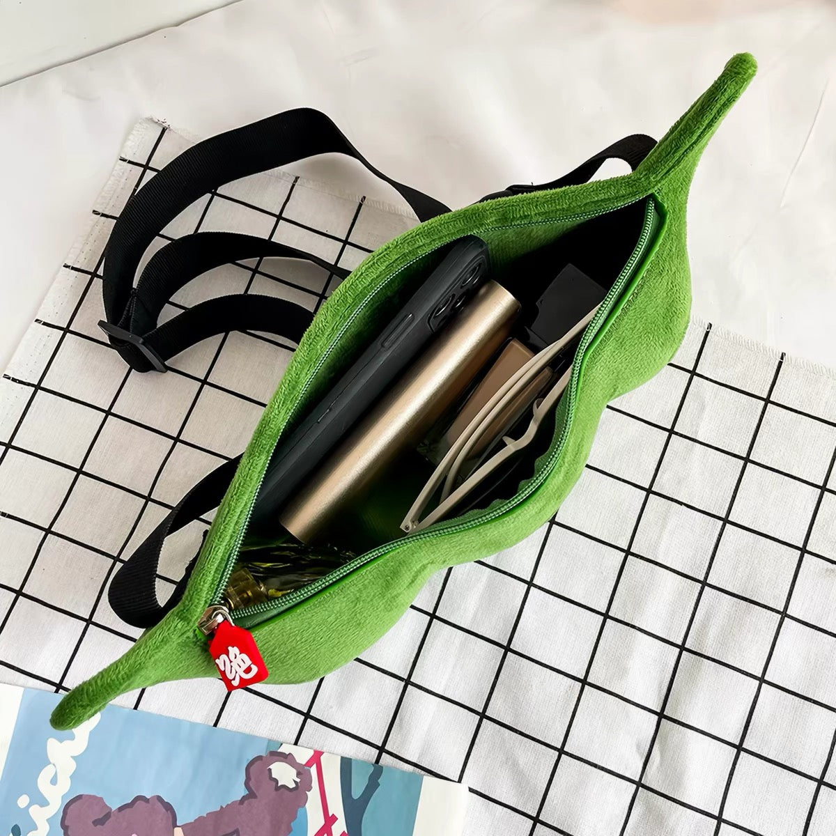 Pea Pod Plush Bag