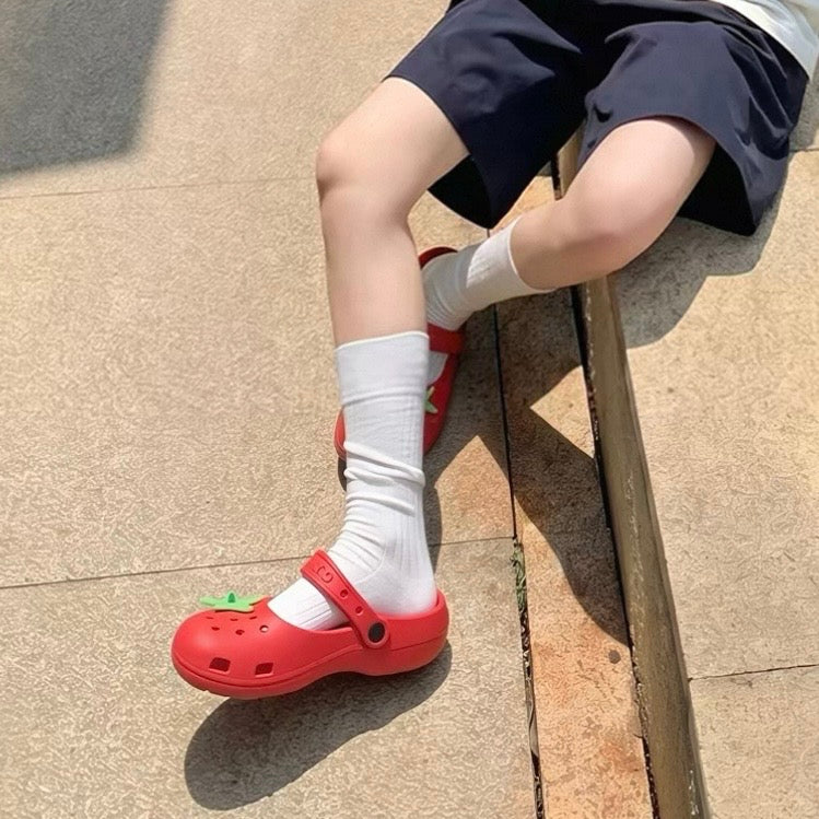Tomato Mary Jane Clog Sandals
