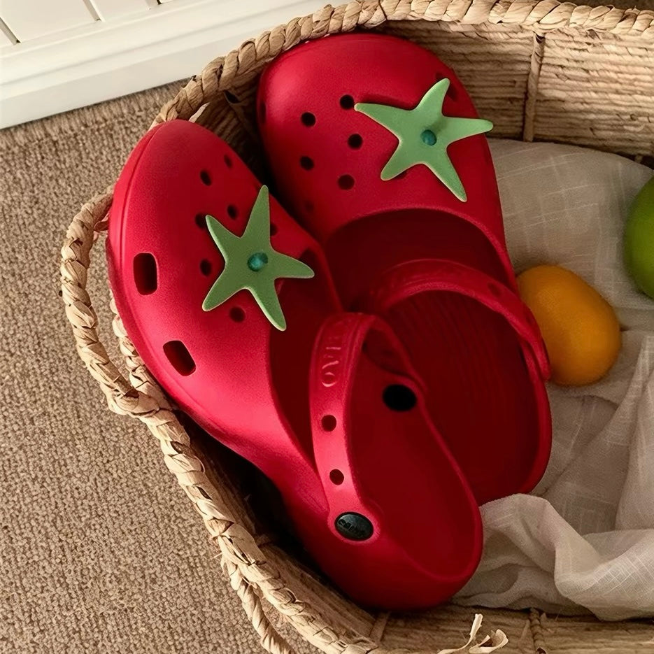 Tomato Mary Jane Clog Sandals