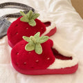 Strawberry Plush Slippers
