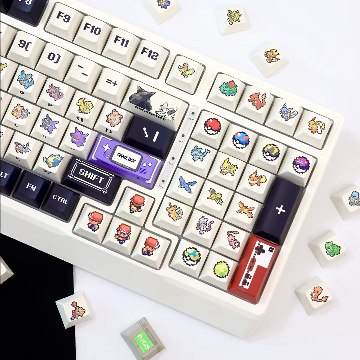 Retro Pixel Pokemon Keycaps