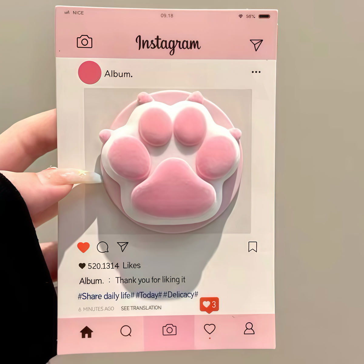 Pastel Cat Paw Magnetic Phone Grip