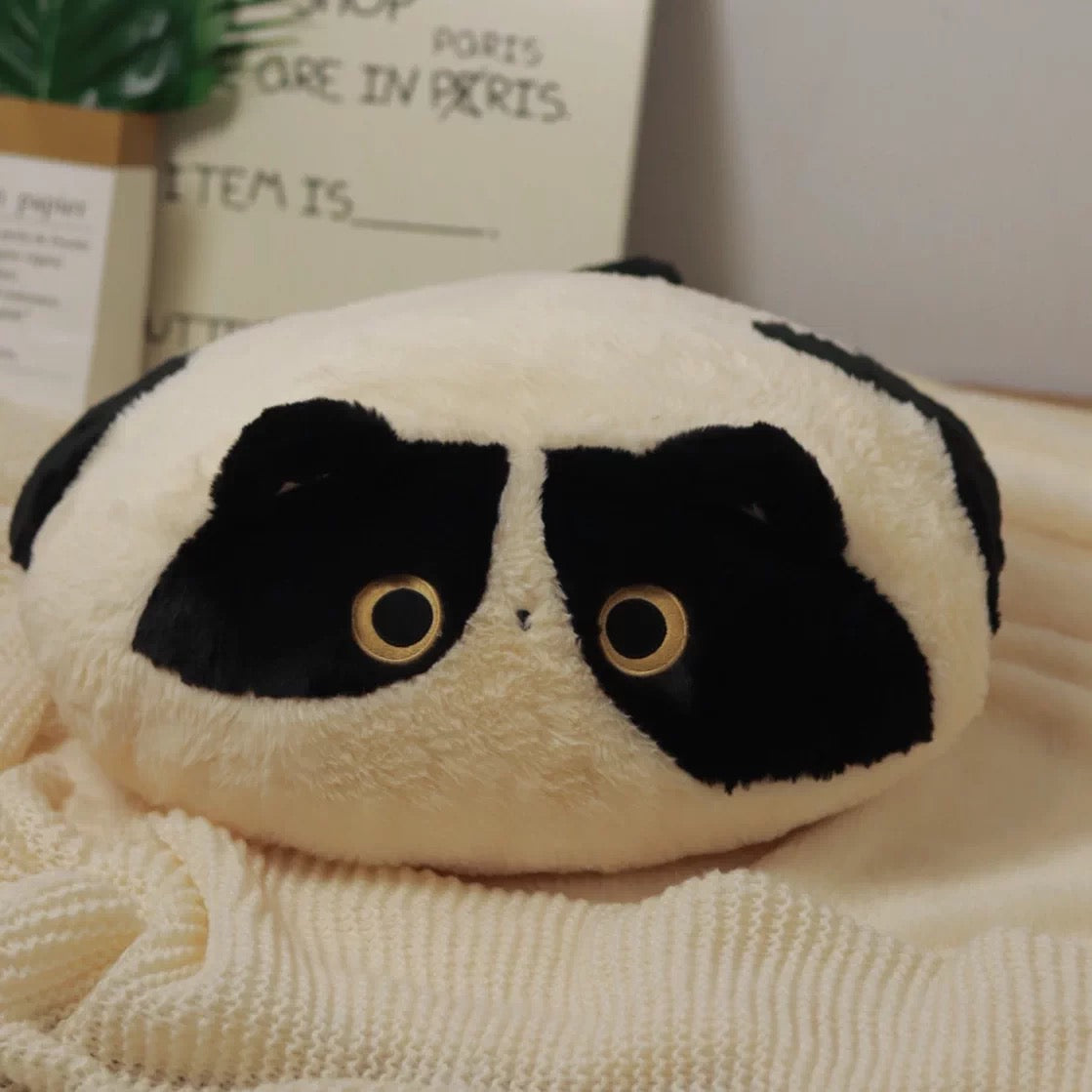 Round Cat Plush Chair Pad Floor Cushion